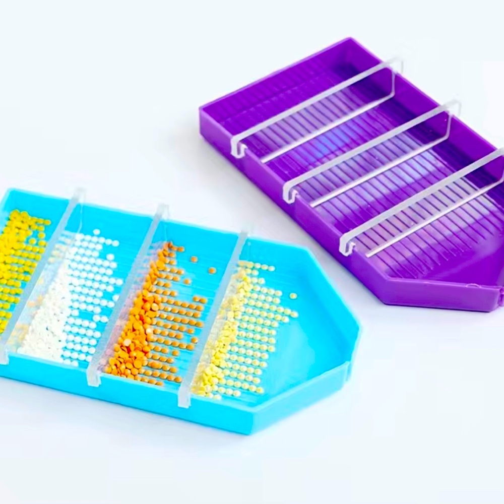 Diamond Daze Trays with dividers and brush for cleaning up